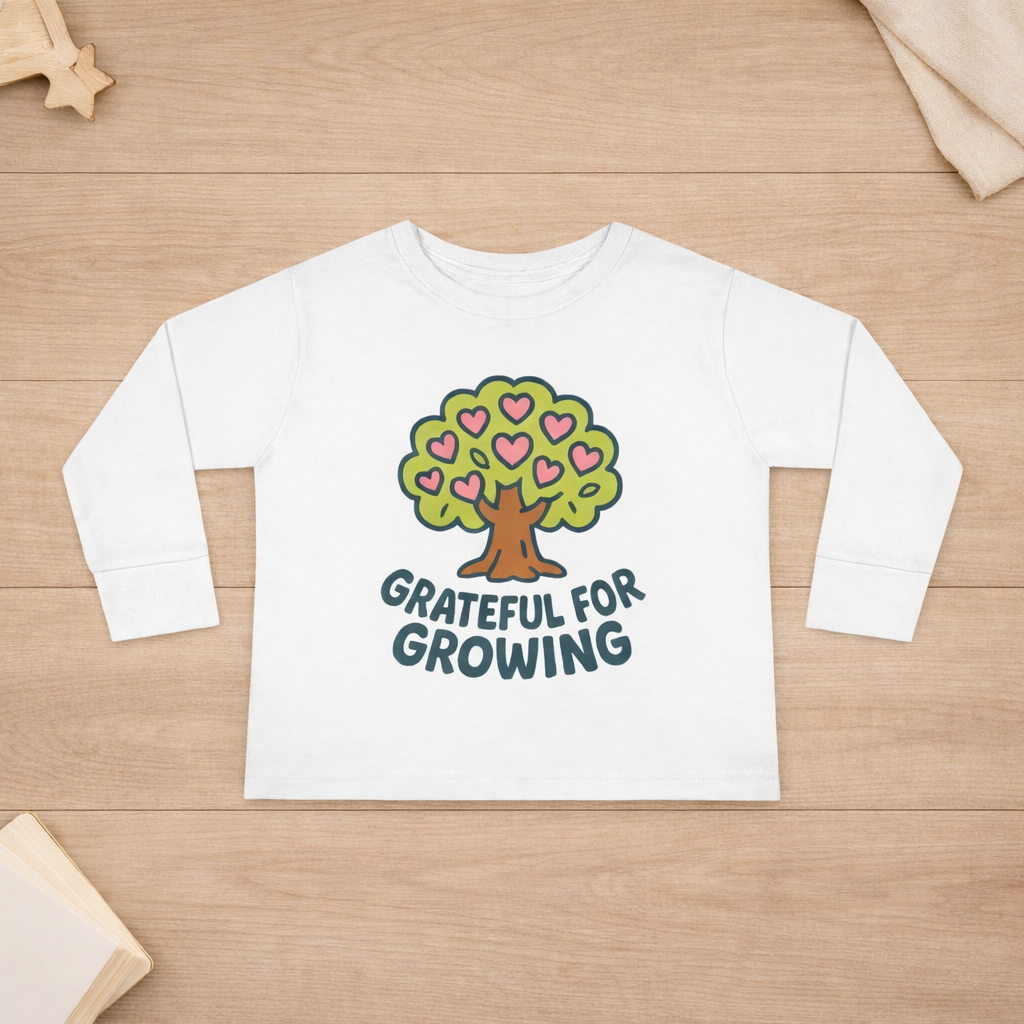 Grateful for Growing - Toddler Soft Long Sleeve T-Shirt