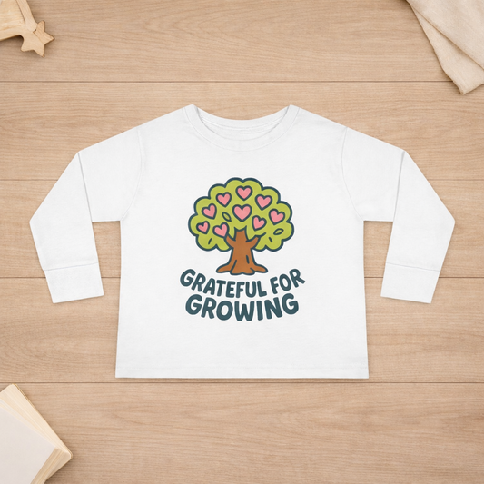 Grateful for Growing - Toddler Soft Long Sleeve T-Shirt