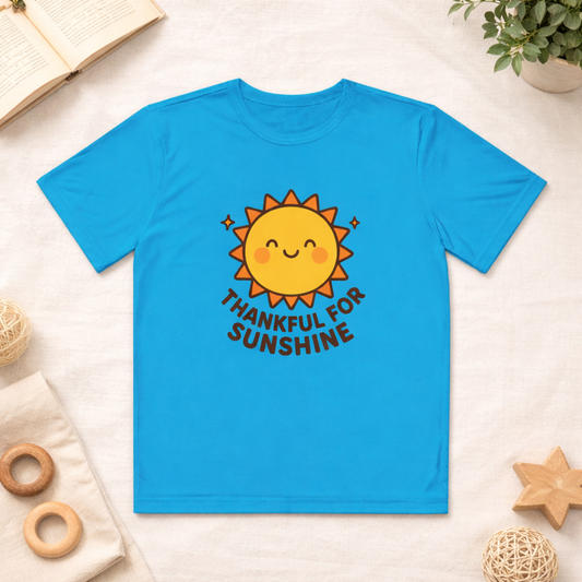 Thankful For Sunshine - Kids Active T-Shirt