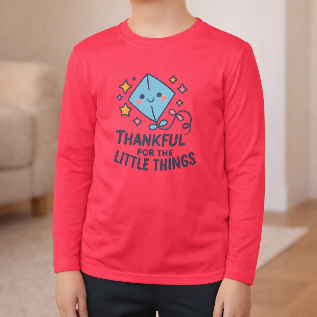 Thankful for the Little Things - Kids Active Long Sleeve T-Shirt