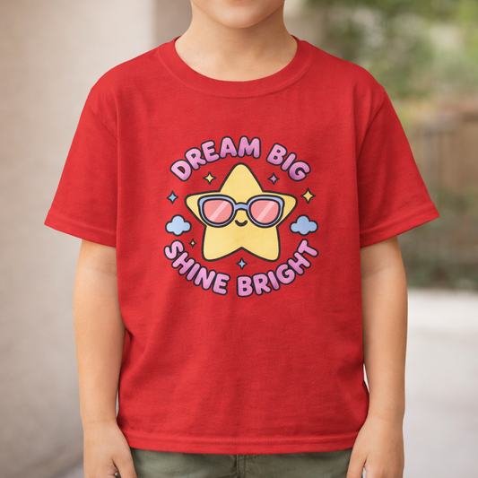 Dream Big Shine Bright - Kids Classic Cotton T-Shirt
