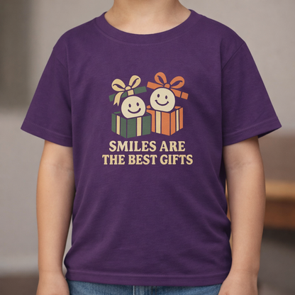 Smiles Are The Best Gifts - Kids Soft Cotton T-Shirt