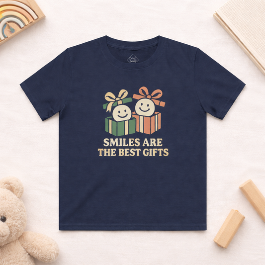 Smiles Are The Best Gifts - Kids Soft Cotton T-Shirt