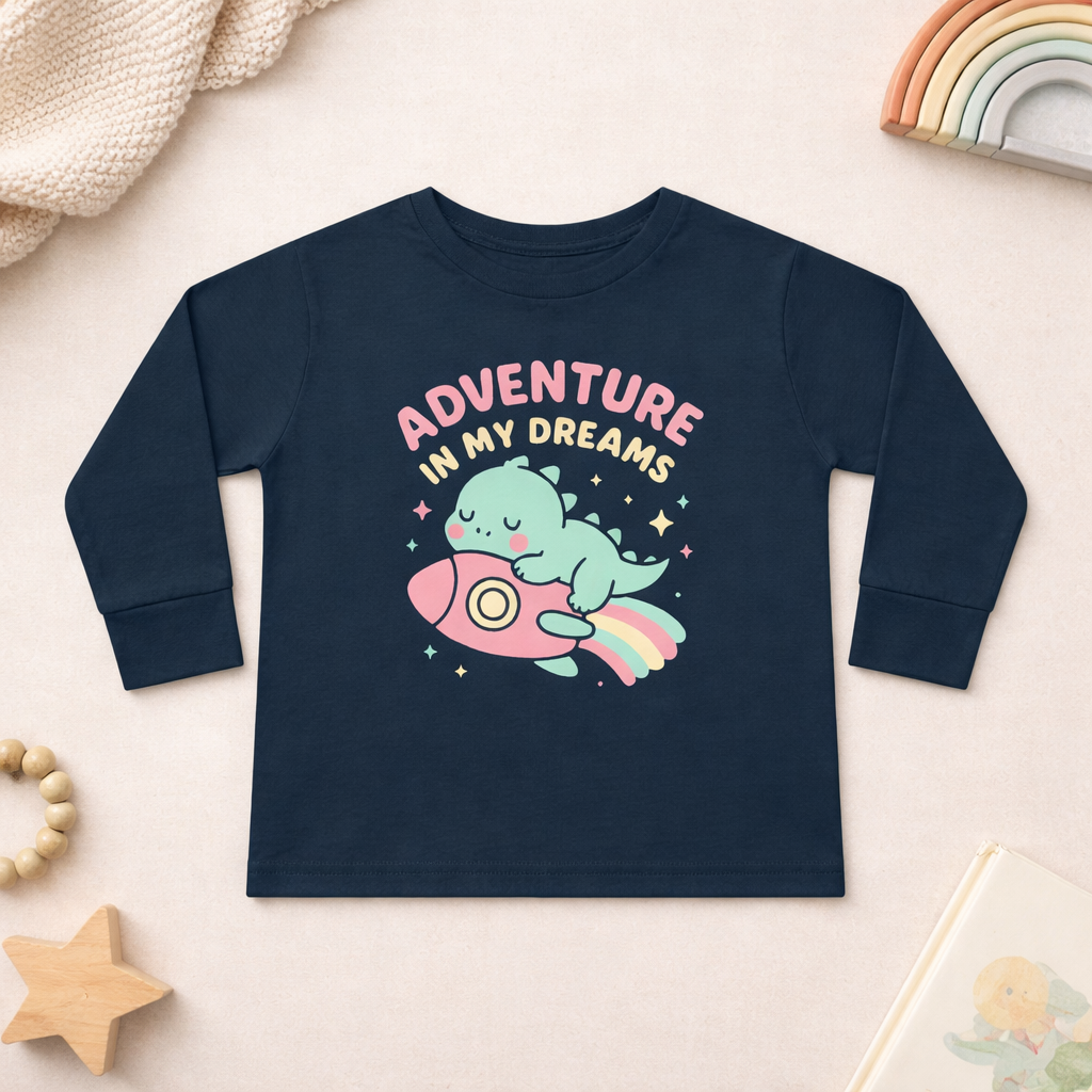 Adventure in My Dreams - Toddler Soft Long Sleeve T-Shirt