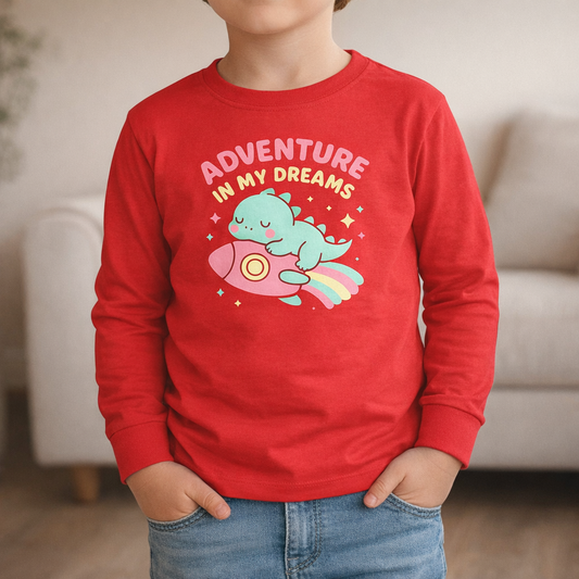 Adventure in My Dreams - Toddler Soft Long Sleeve T-Shirt