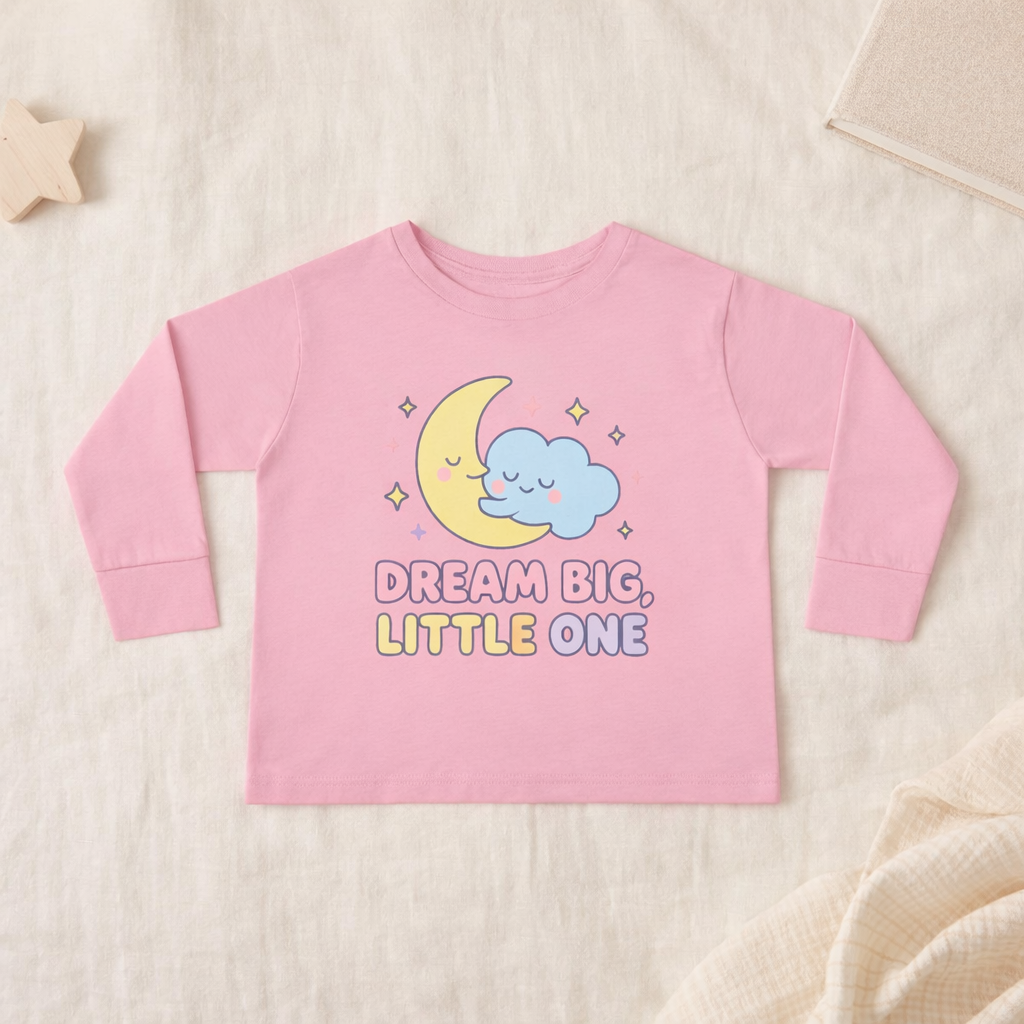 Dream Big Little One - Toddler Soft Long Sleeve T-Shirt