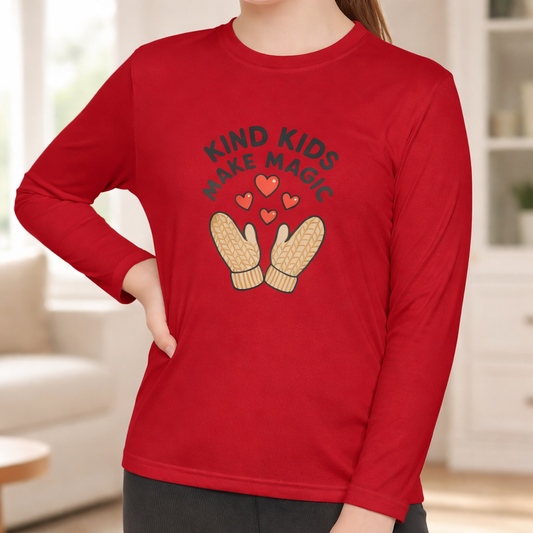 Kind Kids Make Magic – Kids Active Long Sleeve T-Shirt