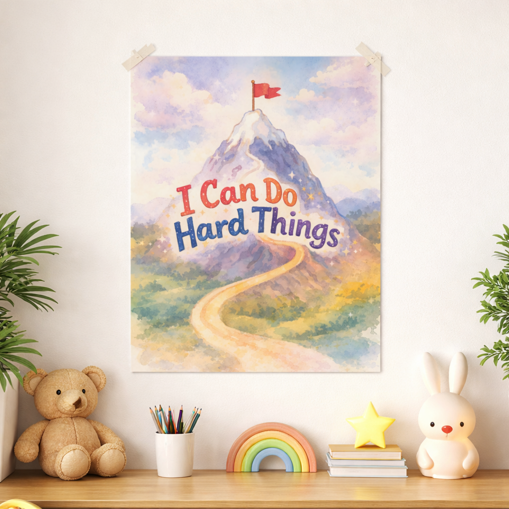 I Can Do Hard Things - Textured Watercolor Matte Poster