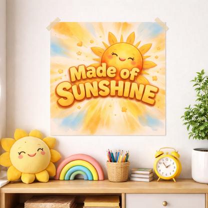 Made of Sunshine - Textured Watercolor Matte Poster
