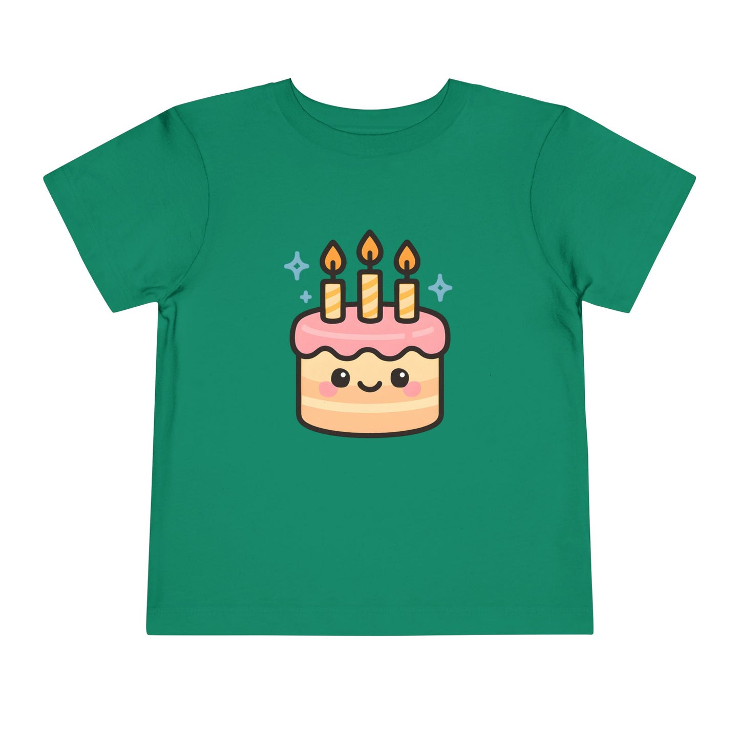 Cute Kawaii Birthday Cake – Toddler Soft Cotton T-Shirt