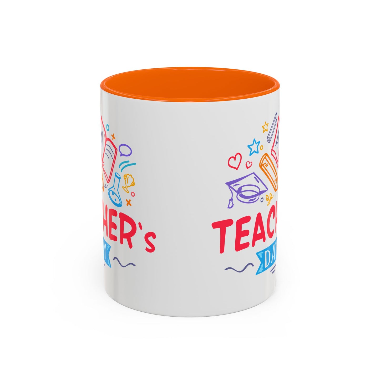 Teacher's Day Accent Coffee Mug - Celebrate Educators with Colorful Designs