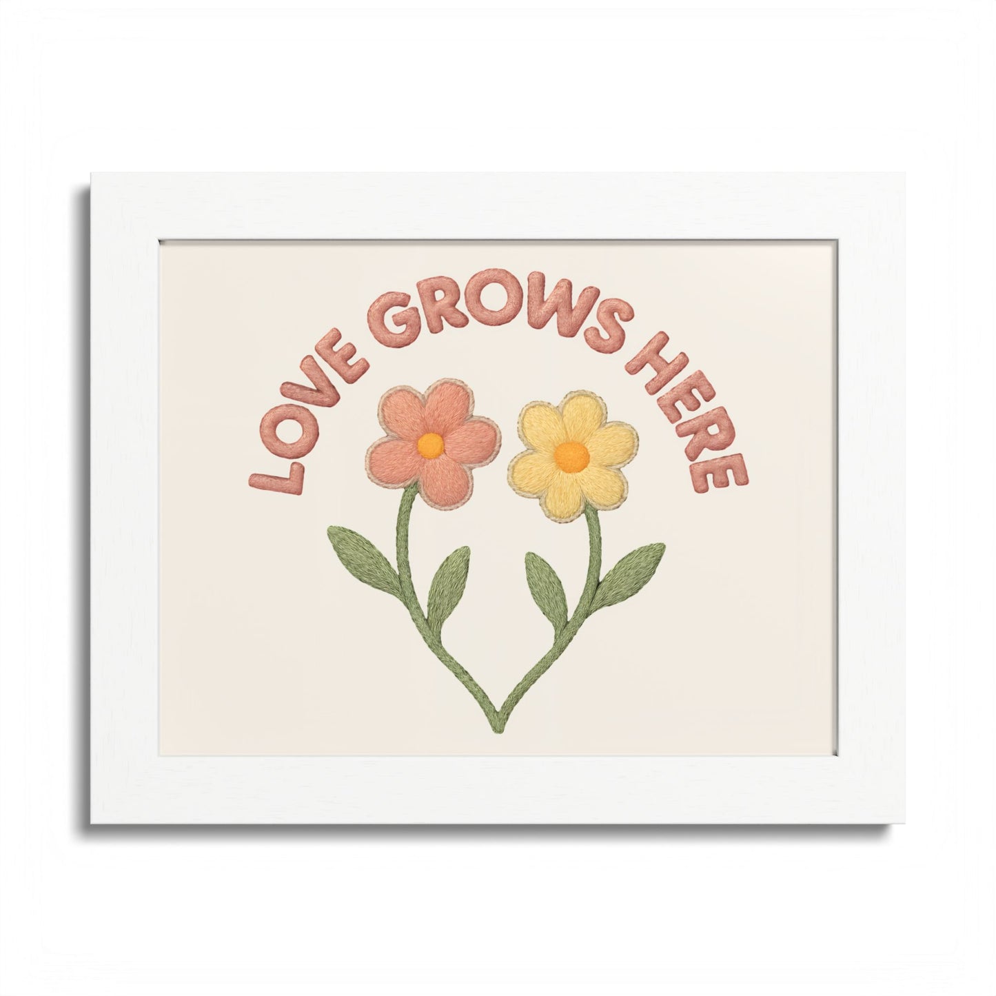 Love Grows Here – Framed Poster