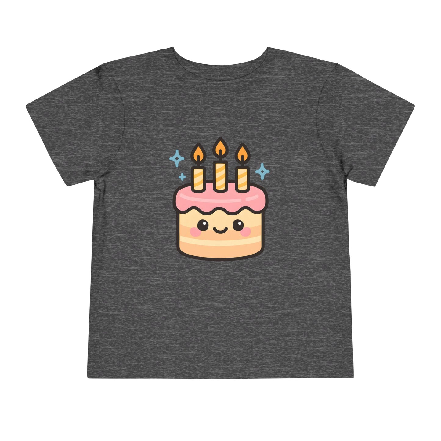Cute Kawaii Birthday Cake – Toddler Soft Cotton T-Shirt