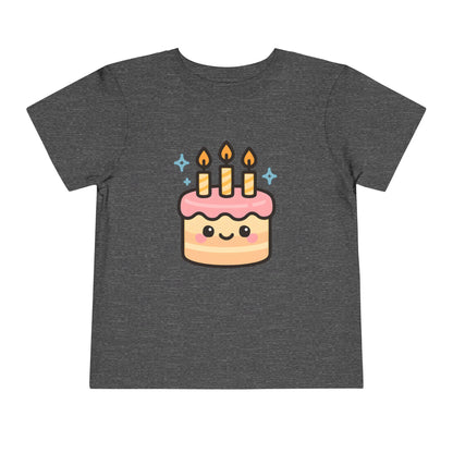 Cute Kawaii Birthday Cake – Toddler Soft Cotton T-Shirt
