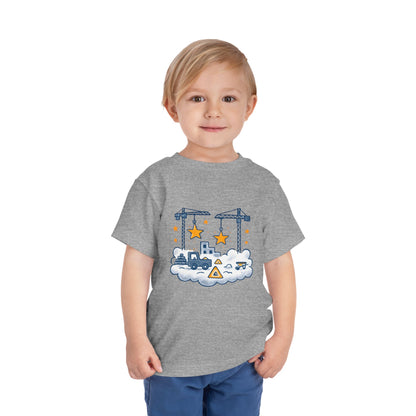 Construction Crane Stars Nursery Shirt – Toddler Soft Cotton T-Shirt