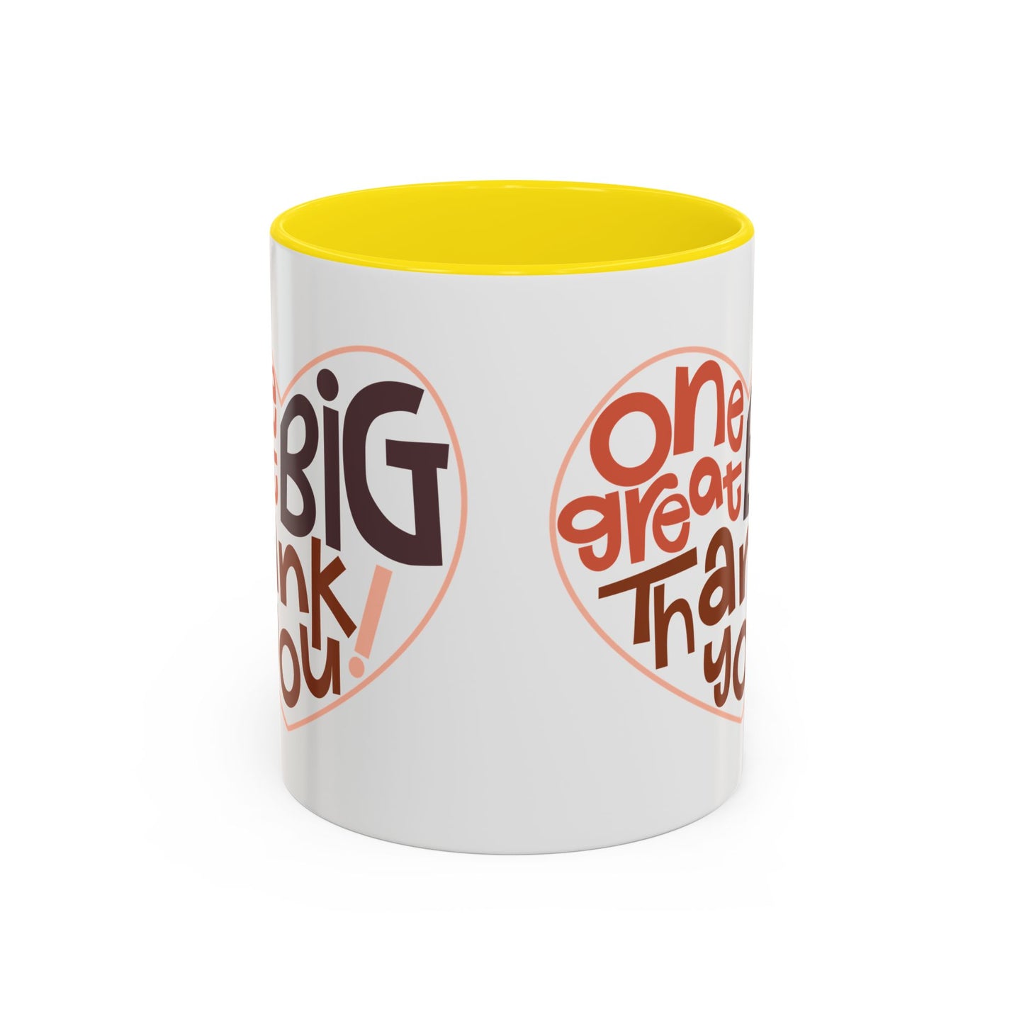 Thank You Accent Coffee Mug – One Great Big Thank You Design (11oz, 15oz)