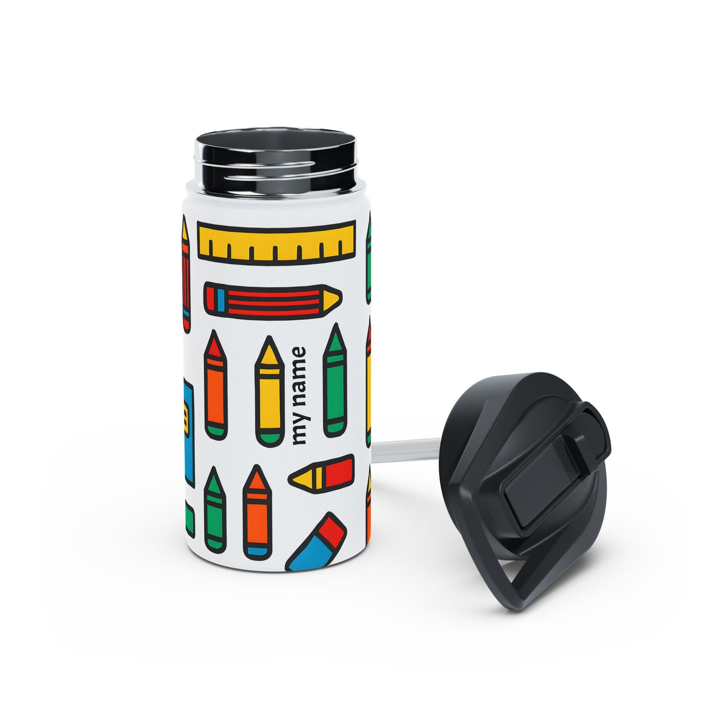 Colorful School Supplies Stainless Steel Water Bottle