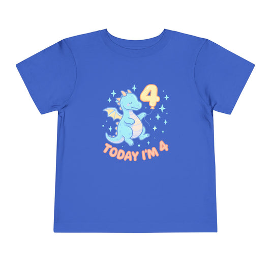Today I'm 4 years old – Toddler Soft Cotton T-Shirt