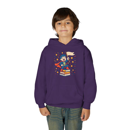 Youth Cute Bookworm Superhero Sweatshirt