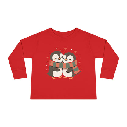 Penguin Hug Toddler Long Sleeve Tee