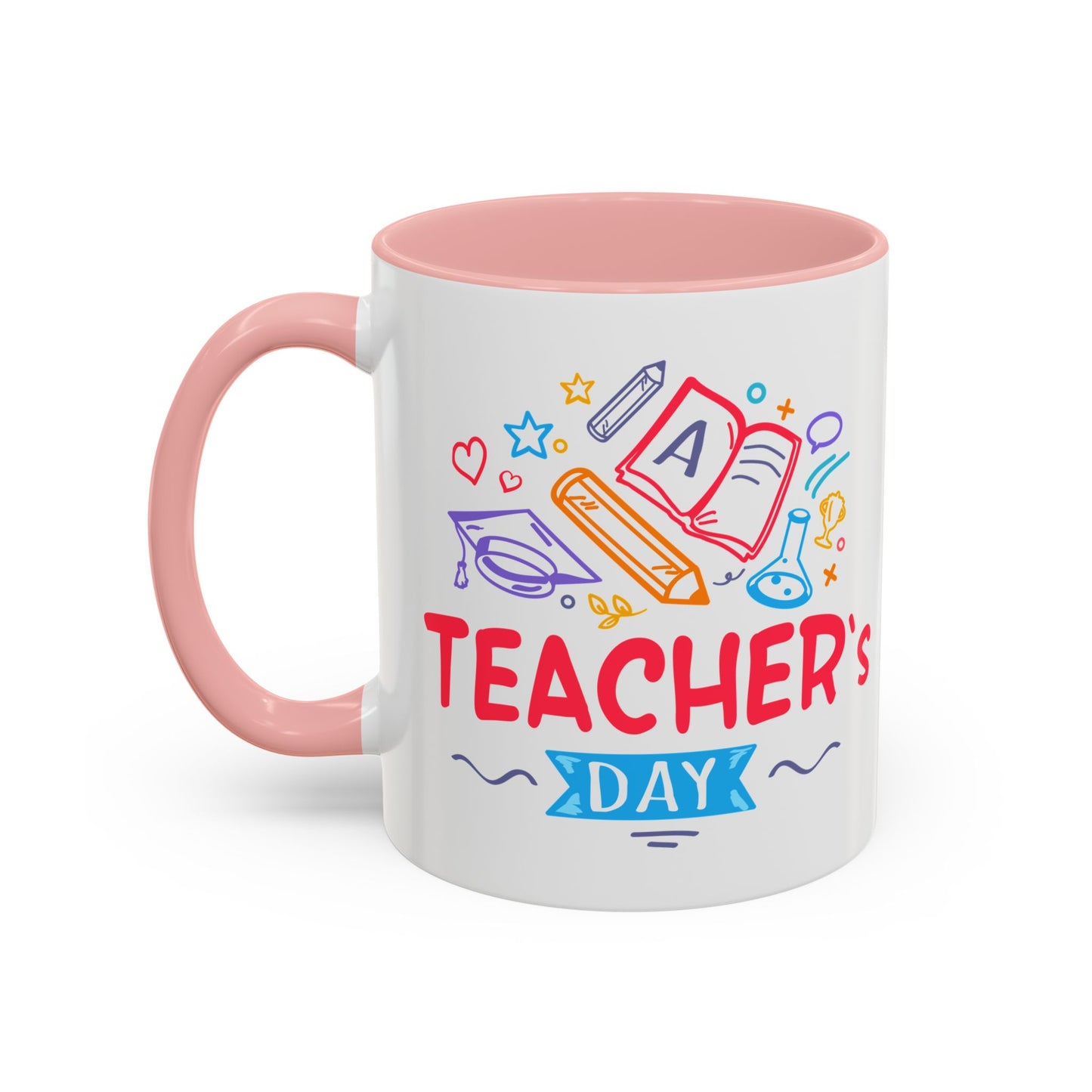 Teacher's Day Accent Coffee Mug - Celebrate Educators with Colorful Designs