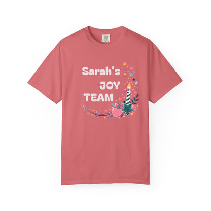 Joy Team – Personalized Adult Unisex Garment-Dyed T-Shirt