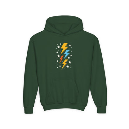 Youth Retro Colorful Thunderbolt Hoodie