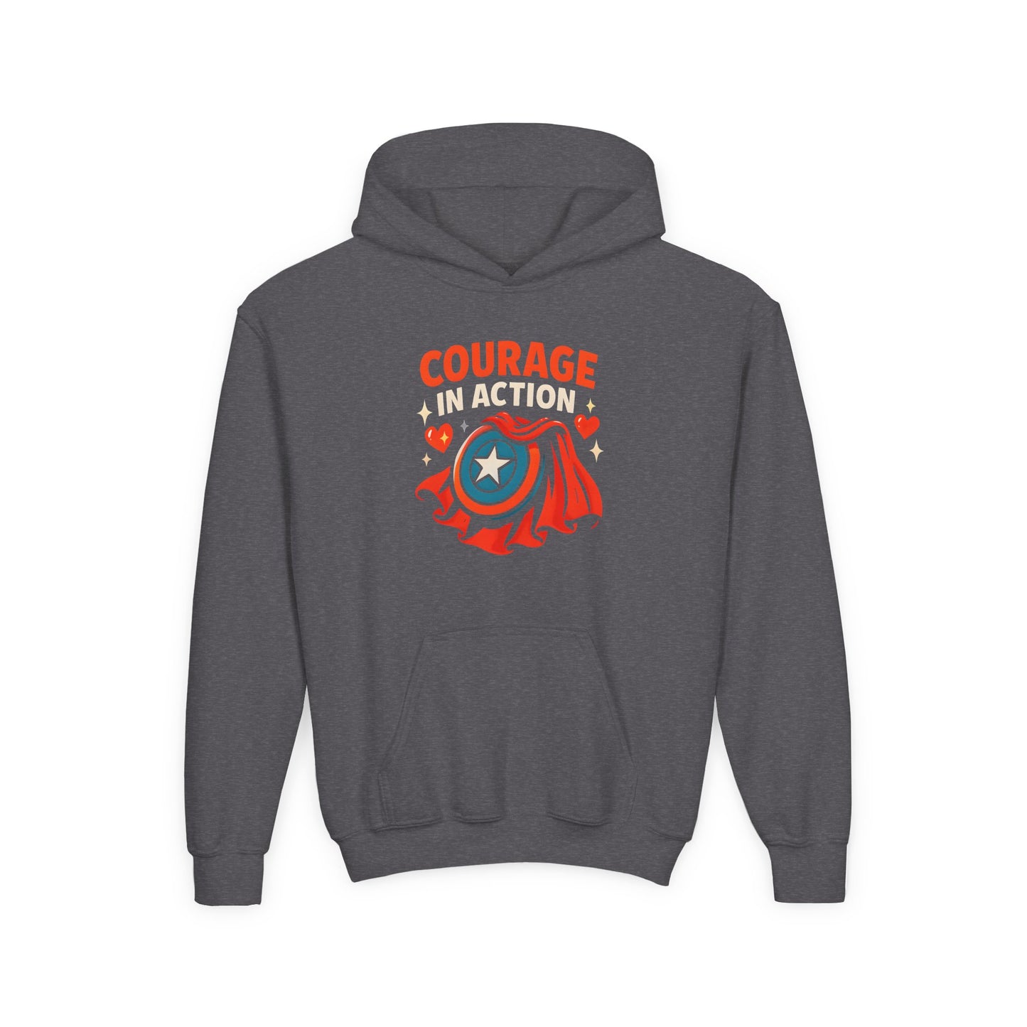 Youth Courage In Action Hooded sweatshirt