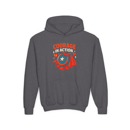 Youth Courage In Action Hooded sweatshirt