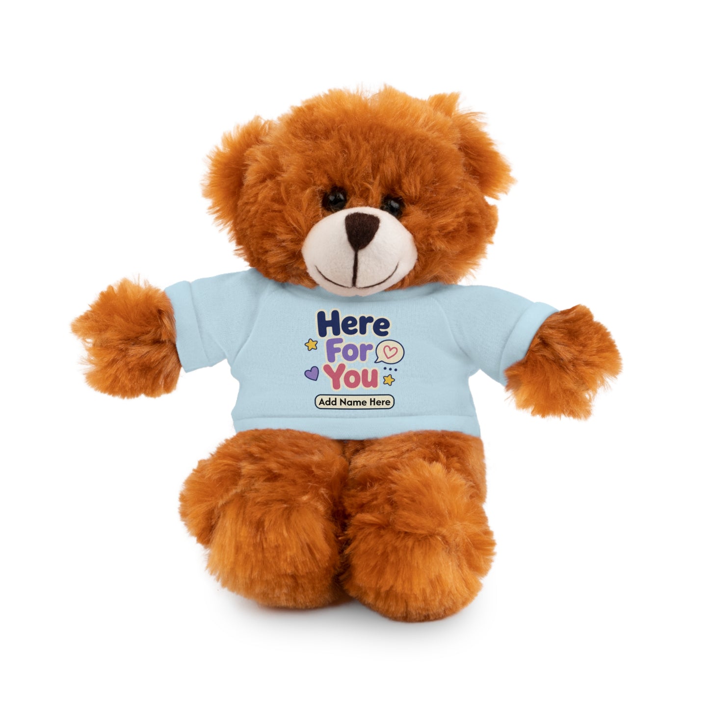 Here For You Plush Tiger — Personalized Tee Stuffed Animal