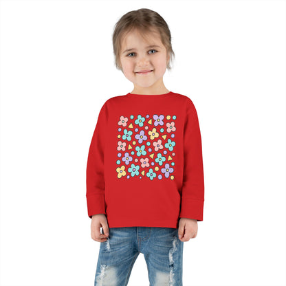 Toddler Pastel Ditsy Flower Long Sleeve Tee