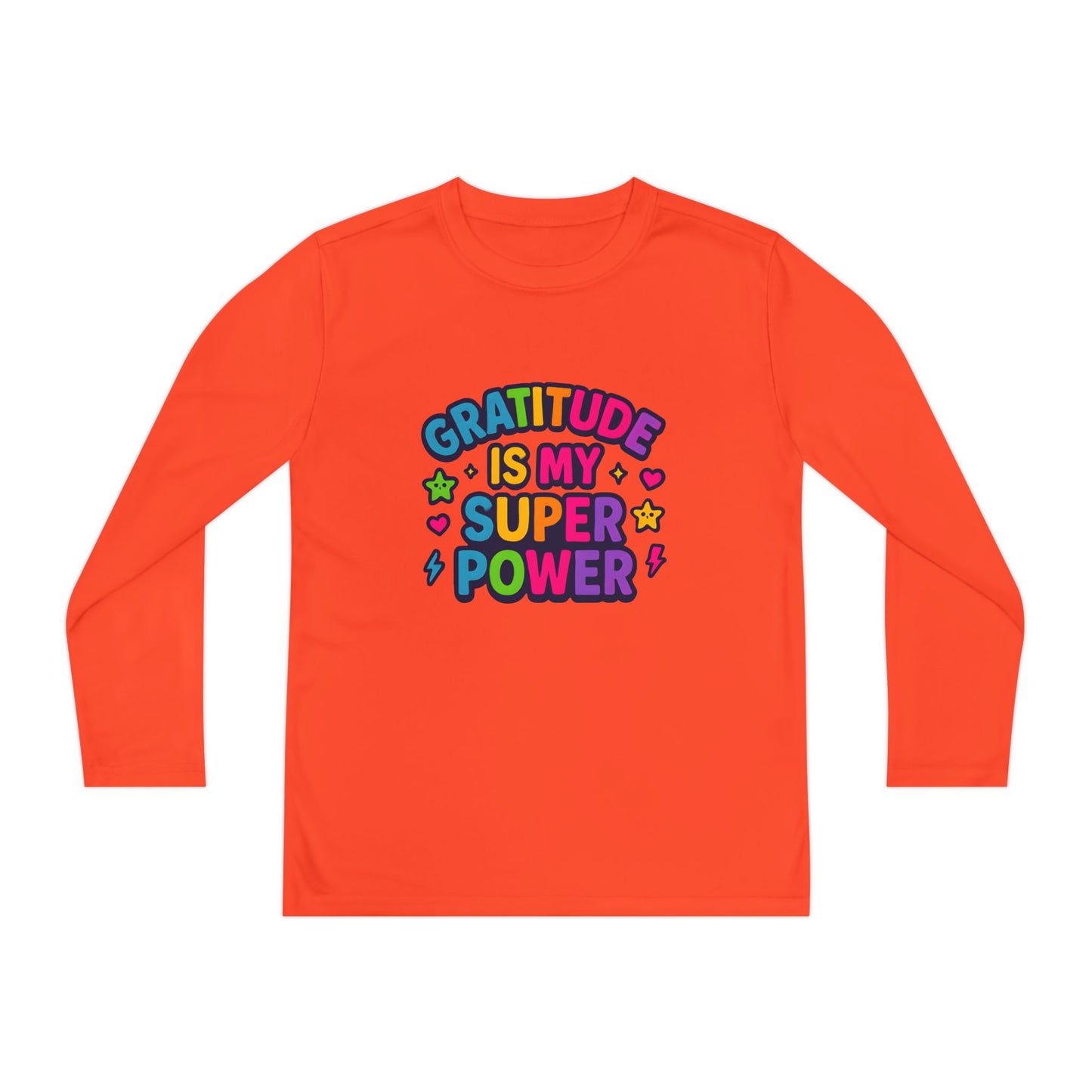 Gratitude Is My Super Power Youth Long Sleeve Tee