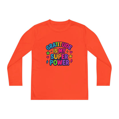 Gratitude Is My Super Power Youth Long Sleeve Tee