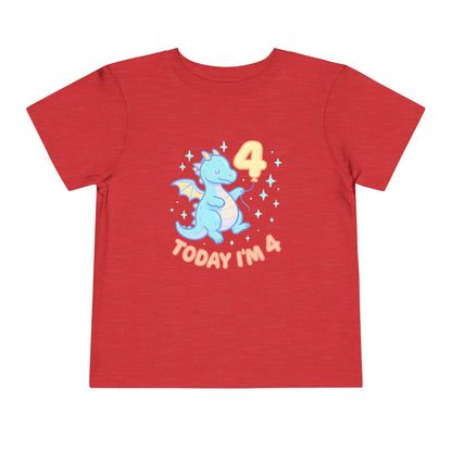 Today I'm 4 years old – Toddler Soft Cotton T-Shirt