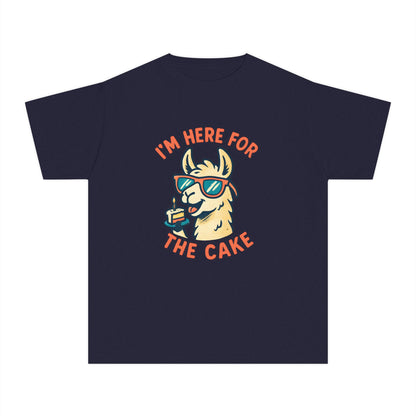I’m Here for the Cake – Kids Relaxed Fit T-Shirt