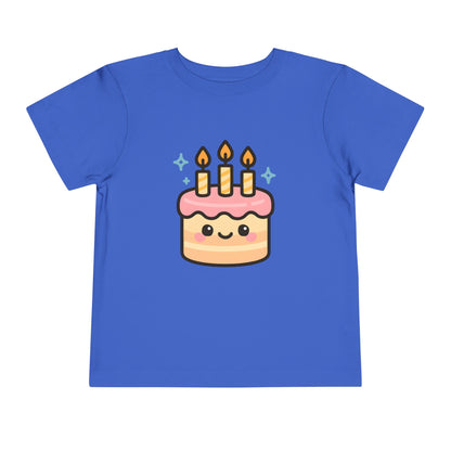 Cute Kawaii Birthday Cake – Toddler Soft Cotton T-Shirt