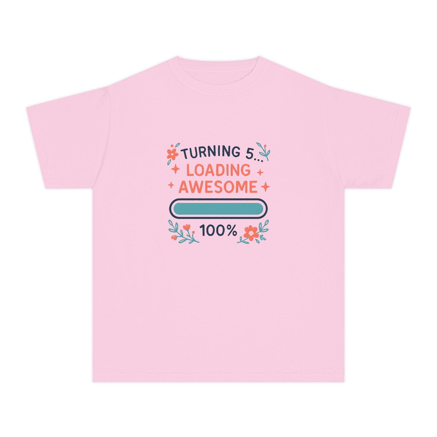 Turning 5… Loading Awesome – Kids Relaxed Fit T-Shirt