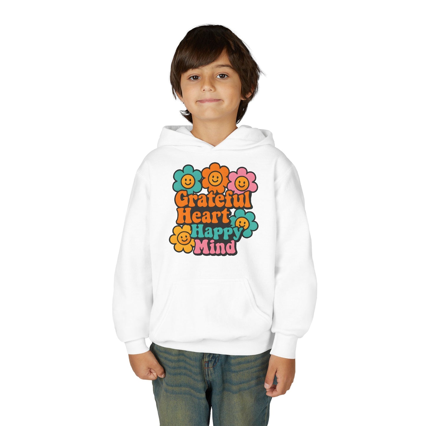 Grateful Heart, Happy Mind - Youth Hoodie