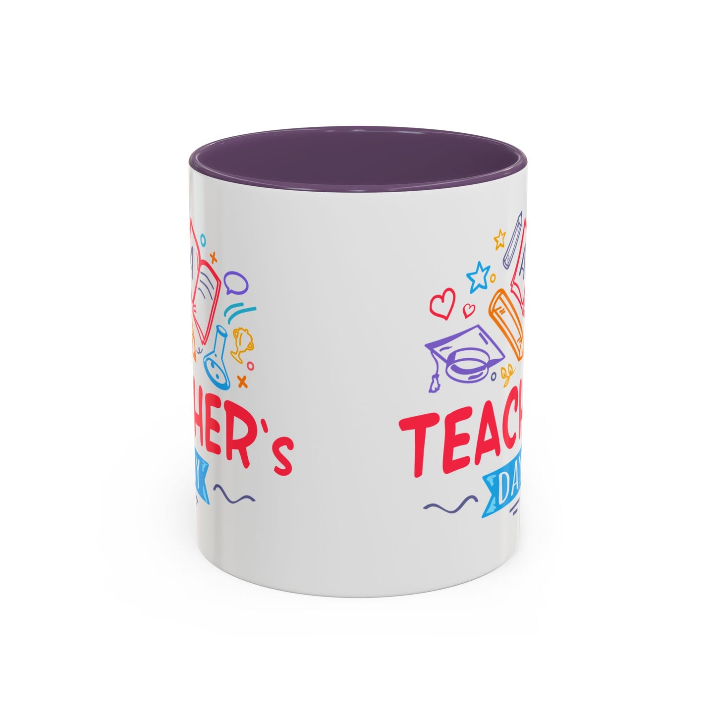 Teacher's Day Accent Coffee Mug - Celebrate Educators with Colorful Designs