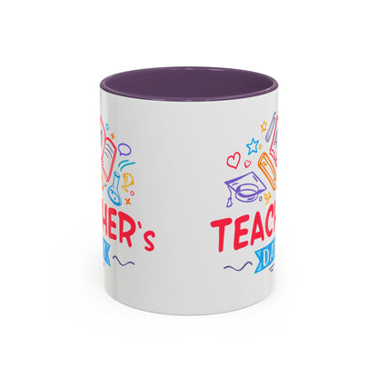 Teacher's Day Accent Coffee Mug - Celebrate Educators with Colorful Designs
