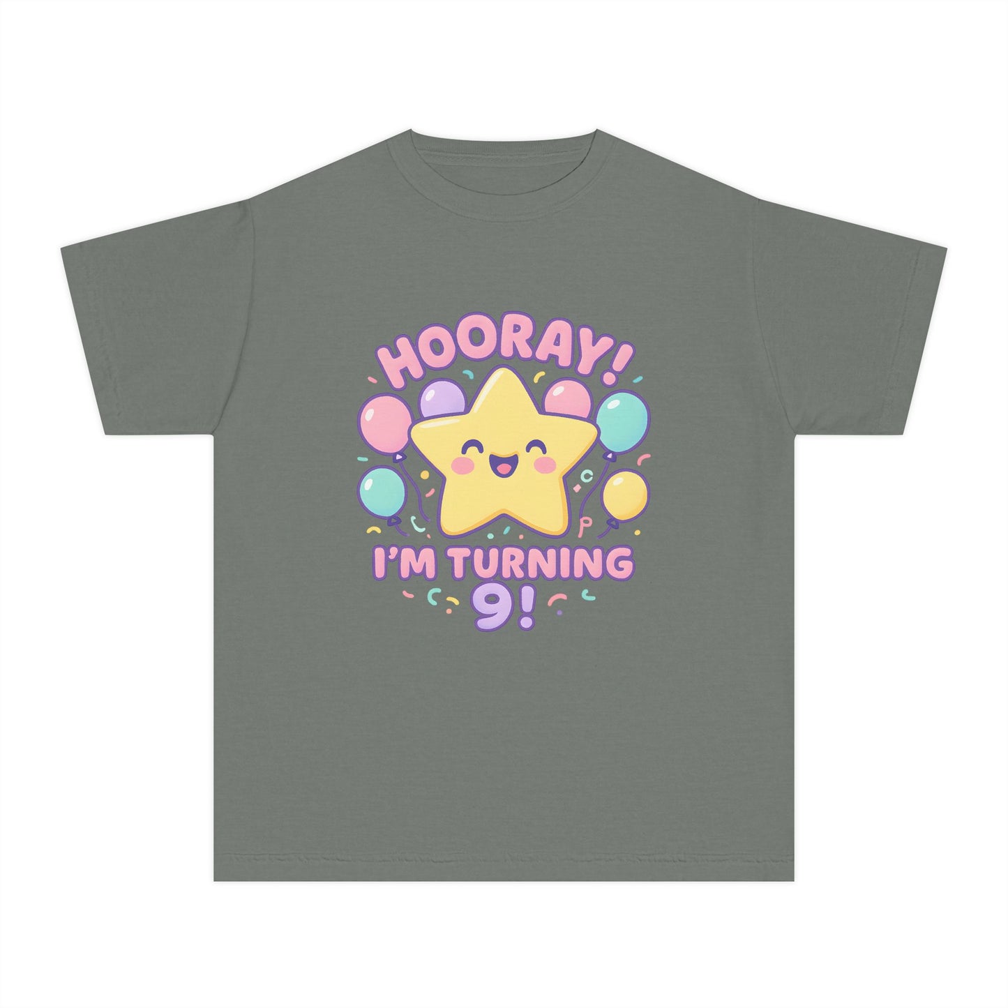 Hooray! I’m Turning 9 – Kids Relaxed Fit T-Shirt
