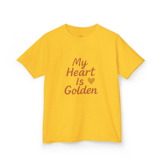 "My Heart Is Golden" – Kids Classic Cotton T-Shirt