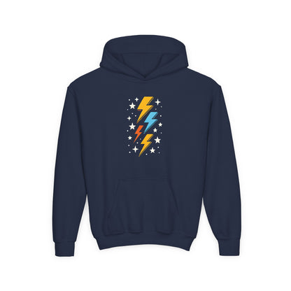 Youth Retro Colorful Thunderbolt Hoodie