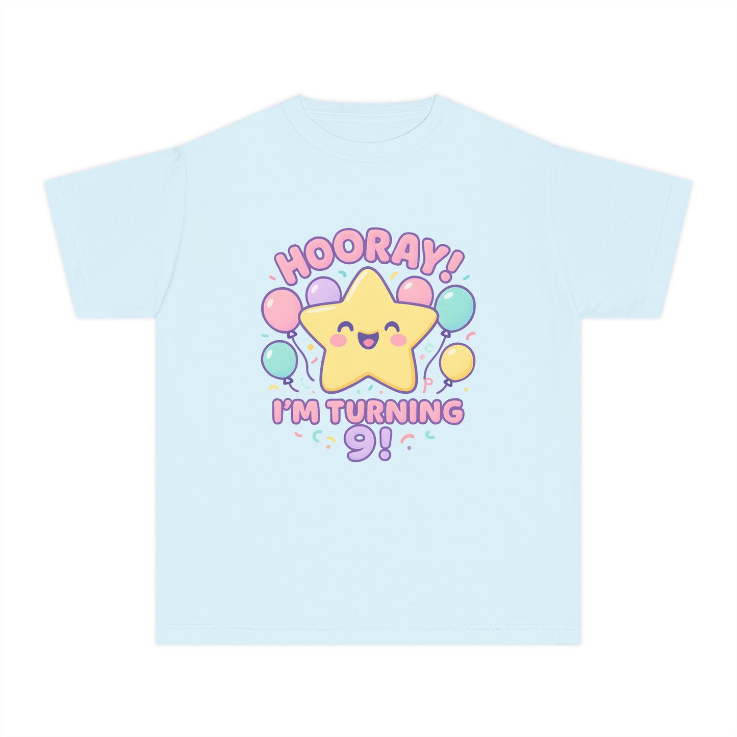 Hooray! I’m Turning 9 – Kids Relaxed Fit T-Shirt