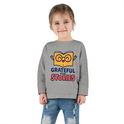 Grateful for Stories Toddler Long Sleeve Tee