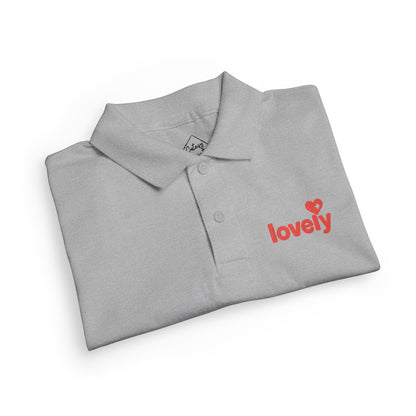 Red 'lovely' Heart Logo – Kids Classic Polo Shirt