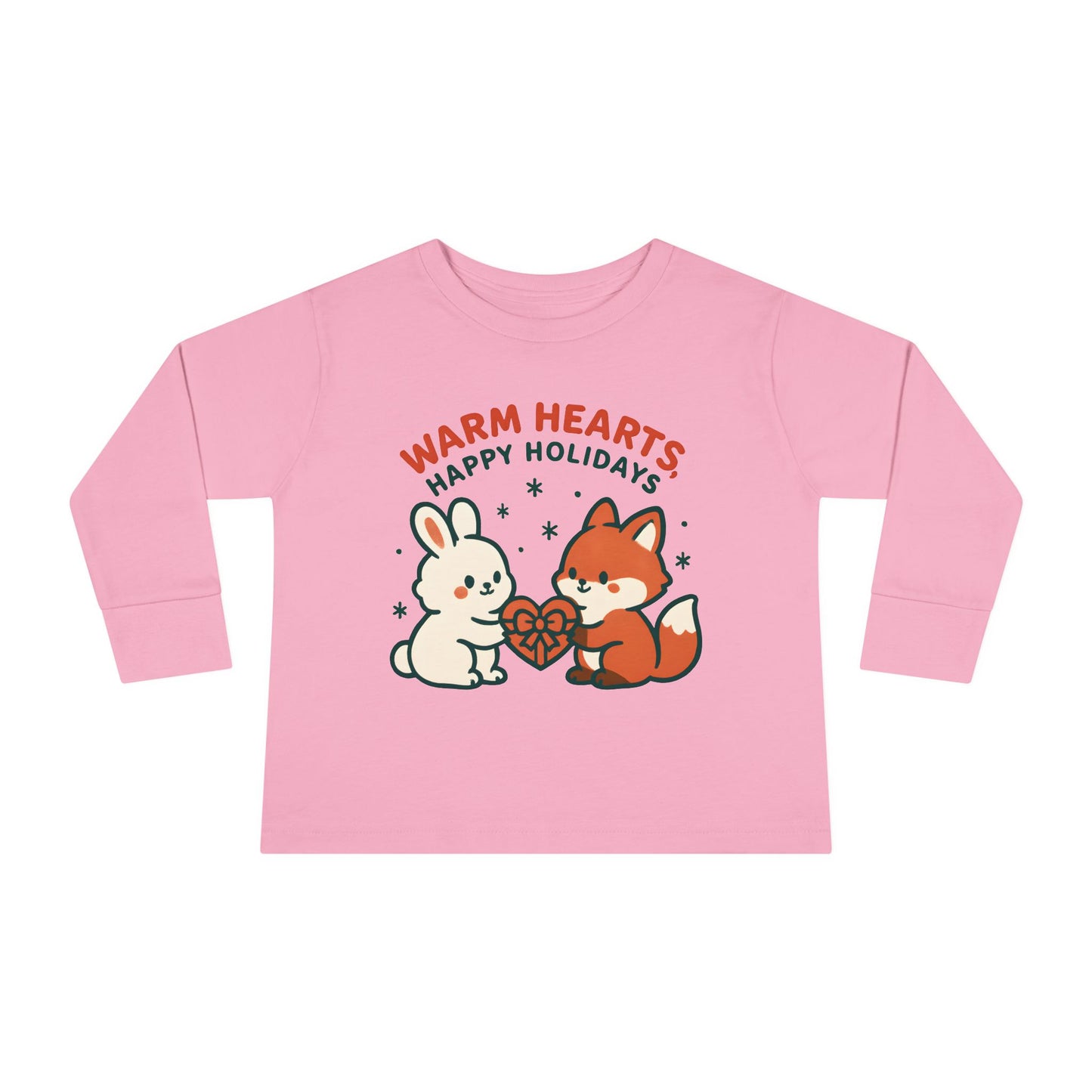 Warm Hearts, Happy Holidays Toddler Long Sleeve Tee