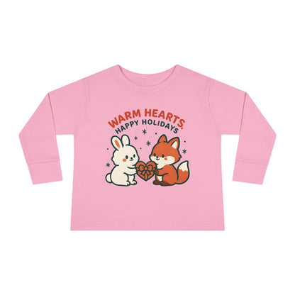 Warm Hearts, Happy Holidays Toddler Long Sleeve Tee