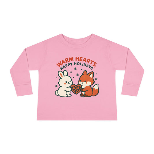 Warm Hearts, Happy Holidays Toddler Long Sleeve Tee