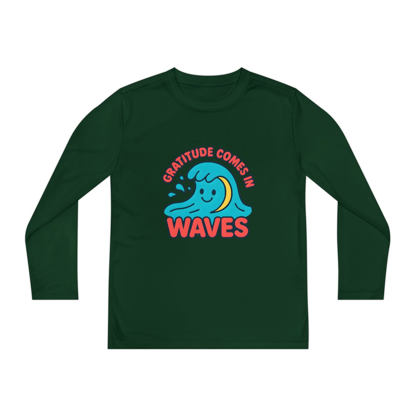 Gratitude Comes in Waves Youth Long Sleeve Tee